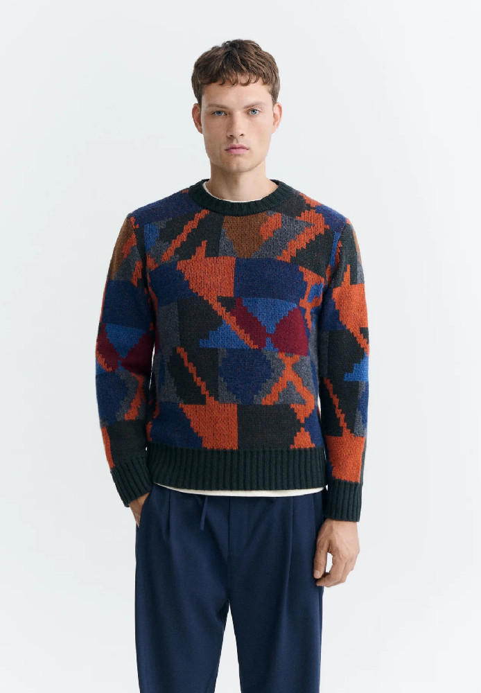 PIXEL MATGI KNITTED SWEATER - THINKING MU - HERREN | Pullover & Cardigans