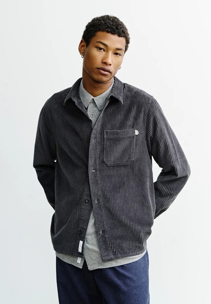Cord Casual Shirt Washed Anthracite - ROTHOLZ - NEU