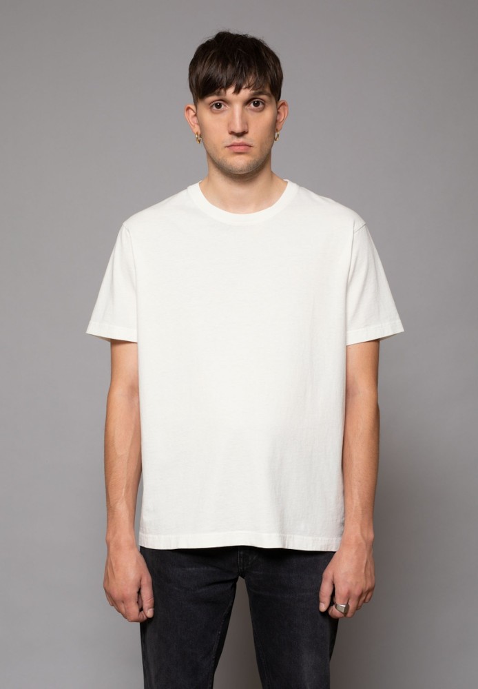 Uno Everyday Tee Chalk White - Nudie Jeans - HERREN | T-Shirts | Unifarben & Streifen