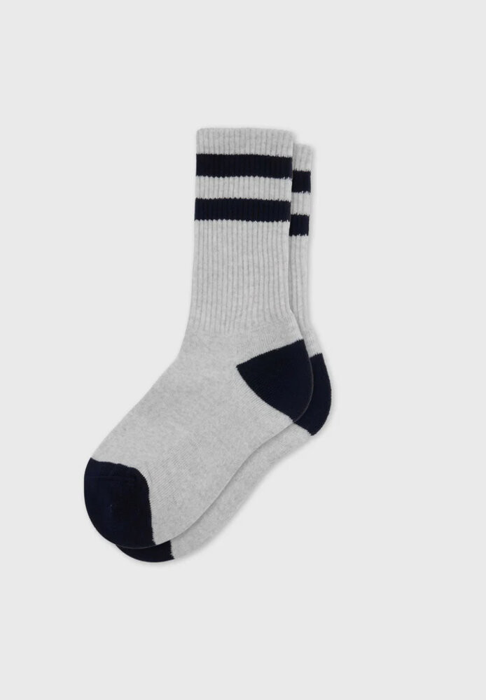 Striped merino sock Pastel grey/navy - Klitmøller Collective - DAMEN | Unterwäsche & Socken | Socken