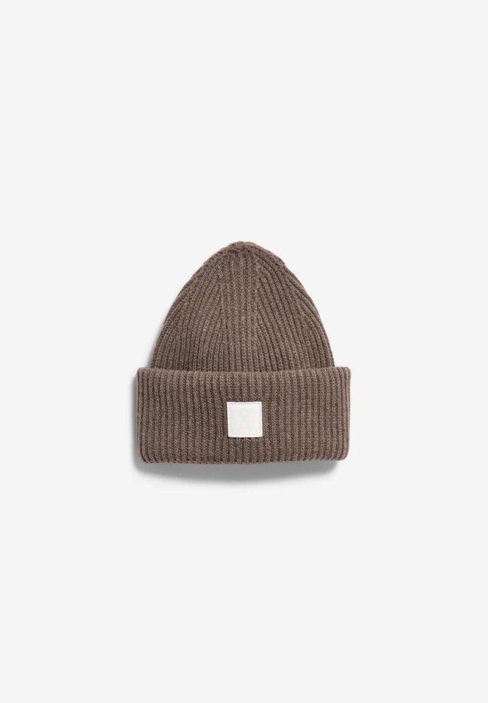 ICONIC Å WOOL HAT claystone melange - ARMEDANGELS - NEU