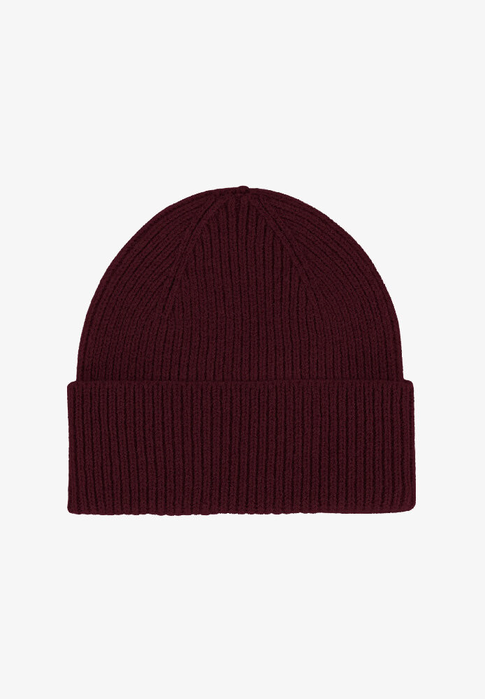 Merino Wool Beanie Oxblood Red - COLORFUL STANDARD - HERREN | Accessoires | Mützen