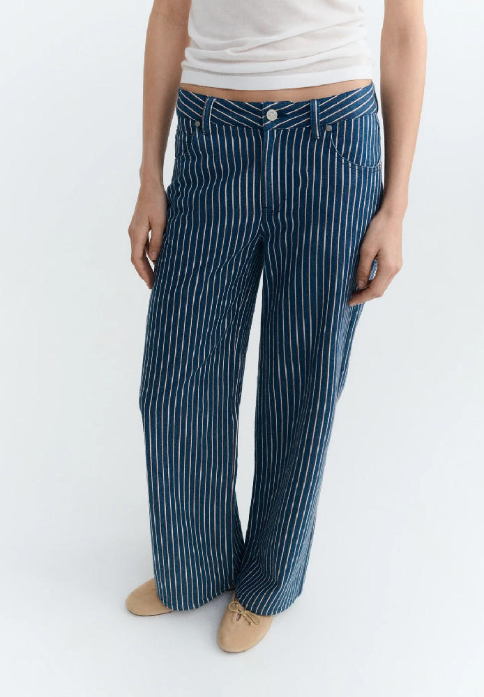 RAILWAY STRIPES KETTAN PANTS - THINKING MU - DAMEN | Hosen | Stoffhosen