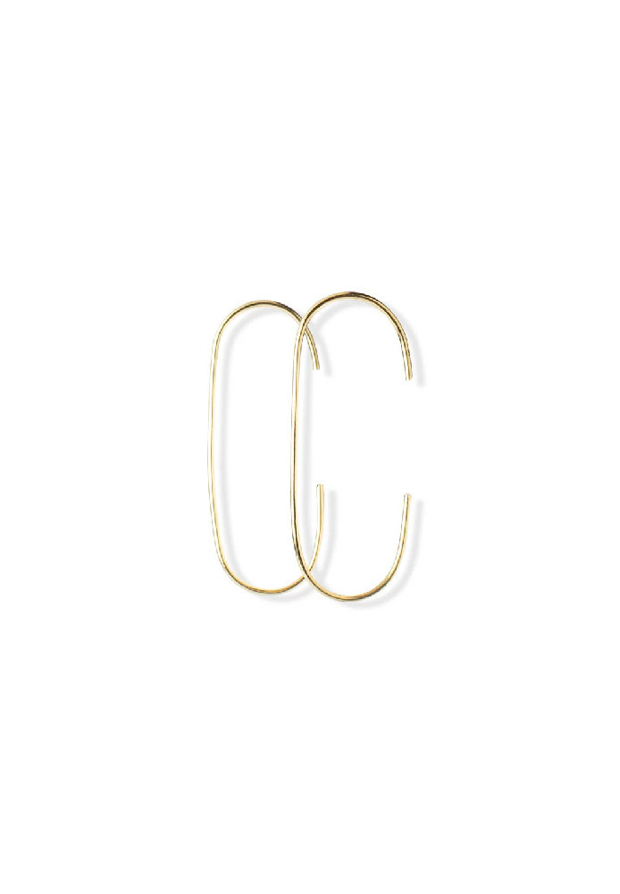 Doodles Oval Ohrringe Messing - Ting Goods - NEU