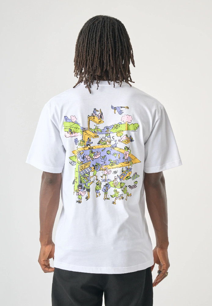 Classic Tee Freibad White - Cleptomanicx - HERREN | T-Shirts | Print-T-Shirts