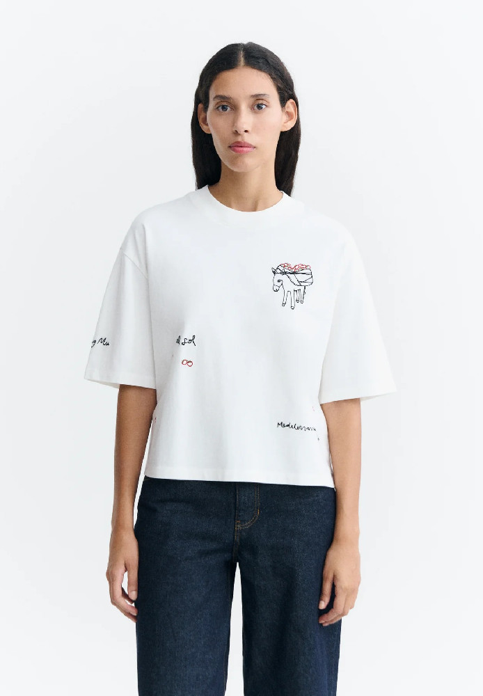 TOMATERA WHITE LENA TEE - THINKING MU - DAMEN | T-Shirts | Print-T-Shirts