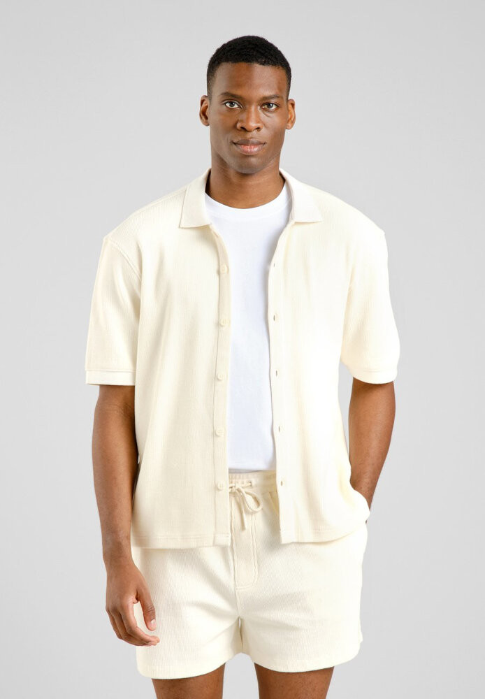 Shirt Falkvik Waffle Off-White - DEDICATED - HERREN | SALE