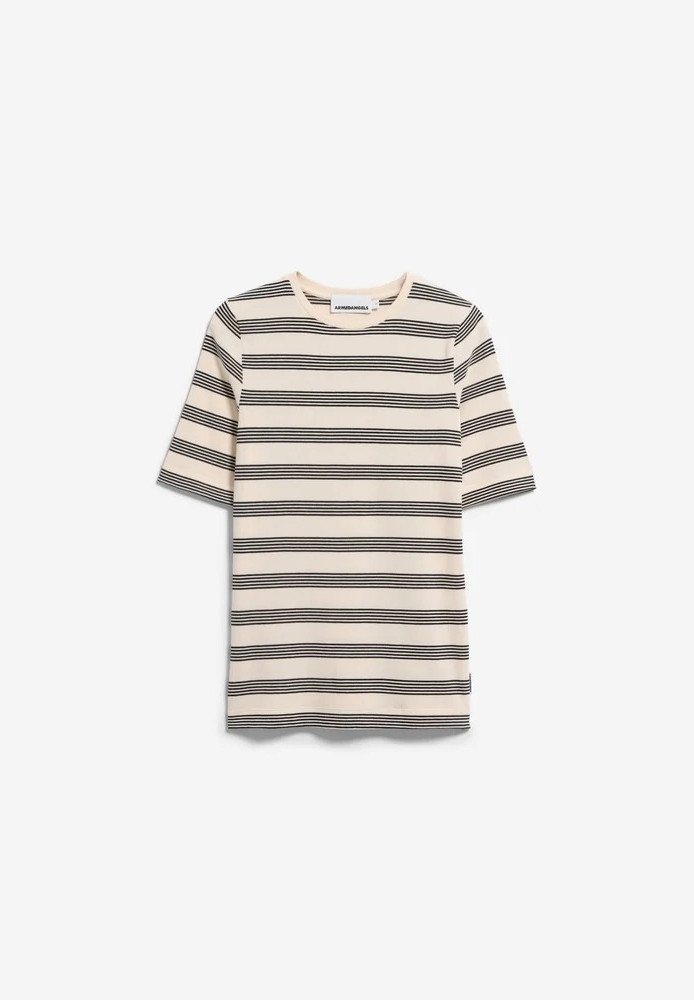 JAANISARA FINE STRIPE T-SHIRT oatmilk-black - ARMEDANGELS - NEU
