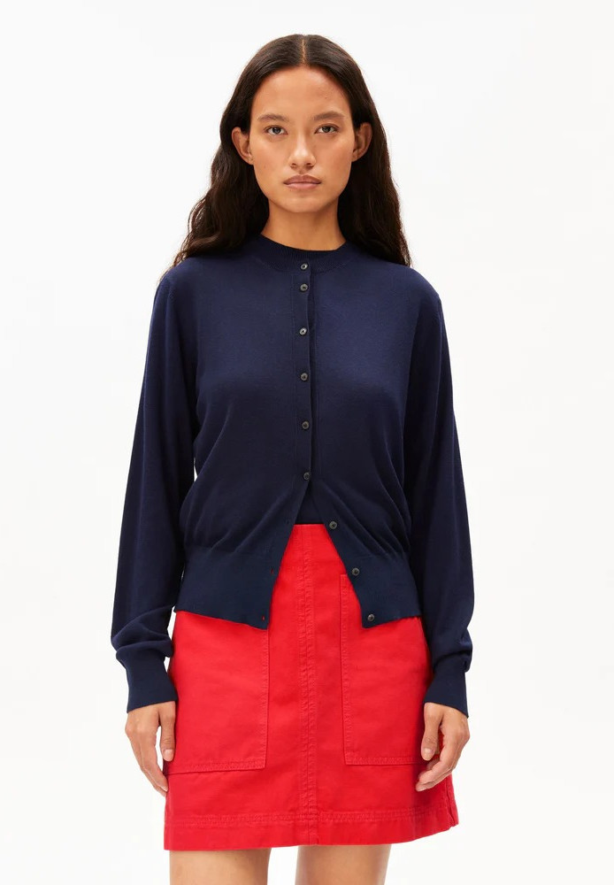 FINE KNIT CARDIGAN tinted navy - ARMEDANGELS - NEU