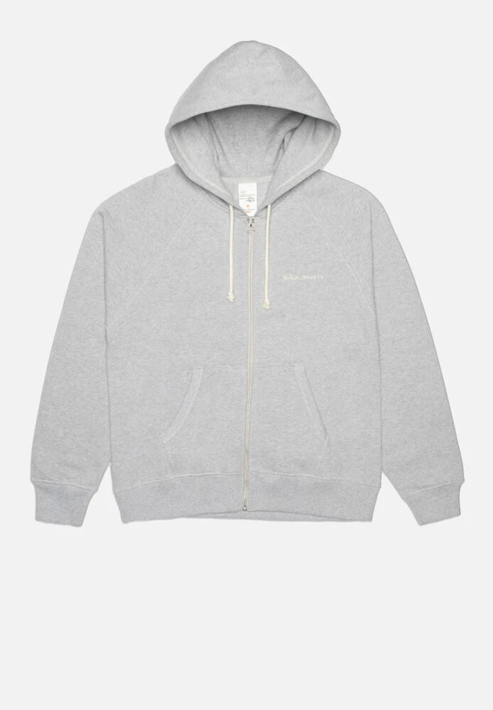 Gunde Logo Zip Hoodie Greymelange - Nudie Jeans - NEU