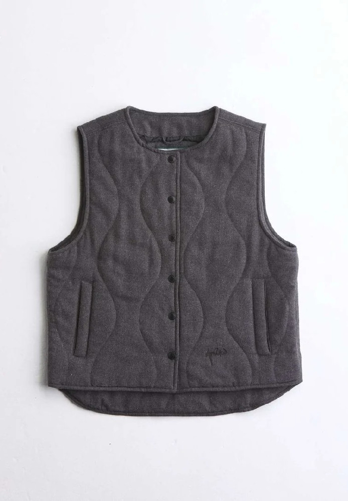 Corinna Vest black melange flannel - Arniko - NEU